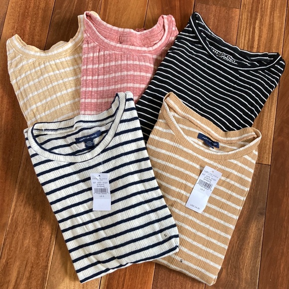 American Eagle Outfitters Tops - 🤩DISCOUNTED SHIPPING🤩Bundle of women’s Small long sleeve AEO tees